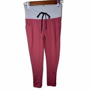 Kyoyo Leggings NWT Red Pink Grey Colorblock Active Leggings Activewear Workout S